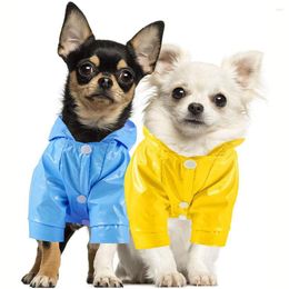 Dog Apparel Raincoat Waterproof Puppy Rain Jacket Outdoor Reflective Doggy For Small Dogs Cats Pug Poncho Rainwear Pet Clothing