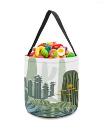 Storage Bags Cactus Tropical Plant Cartoon Flower Decor Toys Basket Candy Bag Gifts For Kids Tote Cloth Party Favour