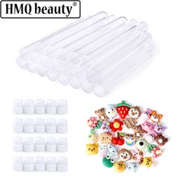 Makeup Tools 20Pcs DIY Eyebrow Brush Tube Resin Decoration Multiple Style Cute Pattern Random Decorations Dustproof Lash 230801