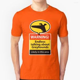 Men's T Shirts Endless Talking Hazard Sign Funny Printed Men Shirt Summer Style Hip Hop Casual Greyhound Lurcher Whippet Dogs