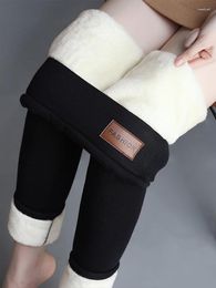 Women's Pants Fashion Winter Female Warm Thermal Leggings High Waist Slim Thickened Lambswool Cashmere Bottoms Stretchy For Women Tights