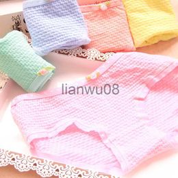 Panties 4pclot Briefs CottonSpandex Underwear Little Girl's Big Teen Solid Color Soft Panties 814Years Kids Training1016Year x0802