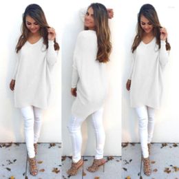 Women's Sweaters Fashion Sweater Women V Neck Long Sleeve Tunic Pullover Casual Loose Knitted Autumn Winter Knitwear
