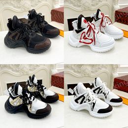 Women Archlights Sneakers Genuine Leather Comfortable Trainers lace up Sports Shoes luxury designer Sneaker with box 35-41