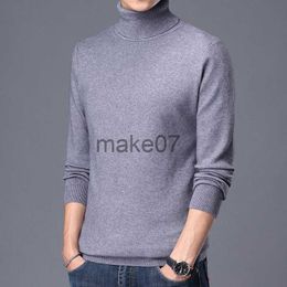 Men's Sweaters New Spring Autumn Pullover Men Sweater Turtleneck Long Sleeve Warm Solid Sweaters Male Business Casual Fashion Elastic Knitwear J230802