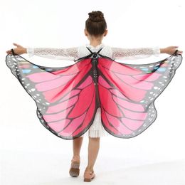 Scarves Kids Butterfly Performance Wings Cosplay Accessories Halloween Carnival Props Wing Costumes For Girls Boy Cloak Party Favour Gift