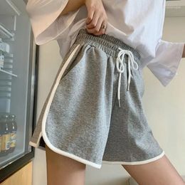 Women's Shorts 2023 Summer Korean Style High Waist Slimming Elastic Drawstring All-Matching Wide Leg Casual Pants