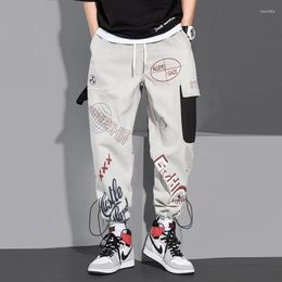 Men's Pants 2023 Cargo Men High Street Fashion Hip Hop Trousers Casual Graffiti Printing Comfortable Unisex Track