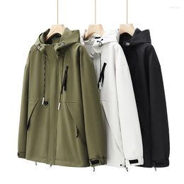 Men's Jackets Jacket Korean Fashion Ropa Y2k For Men Clothing 2023 Fall Long Sleeve Casual Coat Solid Clothes Plus Size Hooded Top