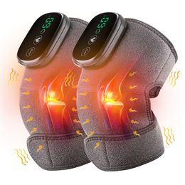 Leg Massagers Thermal Knee Massager Electric Wireless Joint Elbow Heating Vibration Massage Arthritis Therapy Pain Relief Pad Support 230802