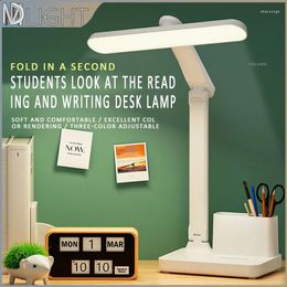 Table Lamps Wholesale Pen Holder Rechargeable Study Lamp 3 Colour Temperature Touch Reading Desk Light