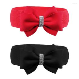 Belts L5YA Classical Women Waist With Decor Bowknot Belt Casual Fashion Universal Jeans Dresses Waistband