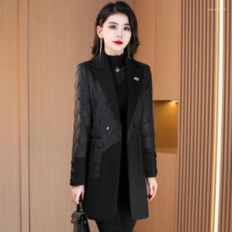 Women's Jackets Woollen Coat For Women Autumn/Winter 2023 Style Small Man With Cotton Thickened Medium Long Padded Pure Colour