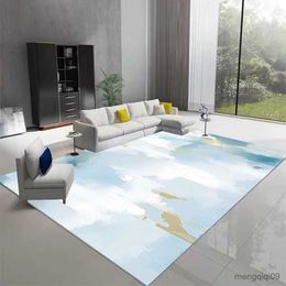 Carpets Luxury Nordic Carpet Living Room Thickened Fluffy Bedroom Rugs Minimalist Abstraction Lounge Lobby Floor Mats Plush Carpets R230802