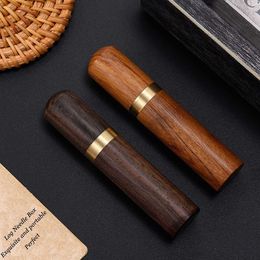 2pcs Toothpick Holders Portable Wood Toothpick Holder Container Living Room Toothpick Storage Box Pocket Tooth Pick Dispenser Bucket Needle Case