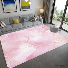 Carpets Abstract Marble Print Bedroom Living Room Carpet Nordic Style Soft Anti-slip Bedside Area Rug Floor Mat Home Decoration R230802