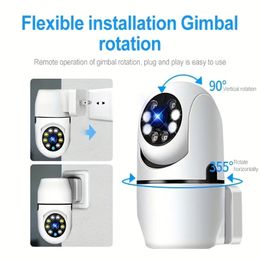 1pc Indoor HD WiFi Socket Camera,110v-220v Socket Smart Wifi Camera, HD Home Baby Monitor, Wireless Webcam Surveillance, Night Vision, 2 Way Audio