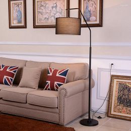 Floor Lamps American-Style Living Room Lamp Nordic Minimalist Villa Dining Bedroom Big Sofa Decoration Warm Bedside