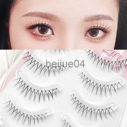 False Eyelashes Girl Group False Eyelashes 12V UltraFine Transparent Terrier Lashes Korean Flower VShaped Eyelashes Makeup Products x0802