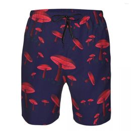 Men's Shorts Swimwear Mens Swim Beach Swimming Trunks For Man Red Mushrooms Swimsuit Surf Board Bathing Suit