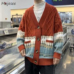 Men's Sweaters Cardigan Men Retro Harajuku Sweater Winter Fashion Baggy Allmatch Teens Unisex Clothing Thick Winter Knitwear High Street Chic J230802