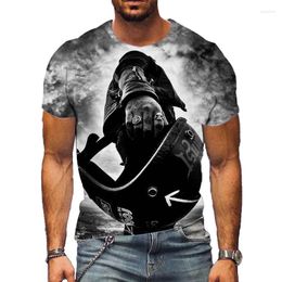 Men's T Shirts Summer Cool Cover Shirt Motorcycle Racer Print Top Loose Casual Street Apparel Plus Size XXS-6XL