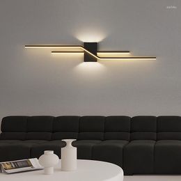 Wall Lamps Nordic Designer Led Lights Strip Light Indoor Lighting For Bedroom Bedside Living Room Background Sconce Home Decor