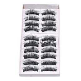 False Eyelashes 10 Pairs Set Makeup Half Eyelash Wings False Eyelashes False Eyelashes Eye Hand Extensions Tool Mini Eyelash Wedge x0802