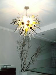 Modern Artistic Chandelier Luxury Stained Color Hanging Light Fixtures Hand Blown Glass Pendant Lamp Room Decor