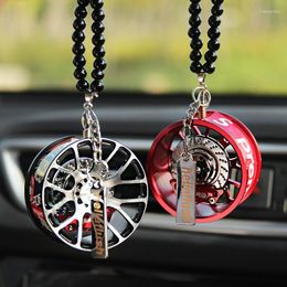 Keychains Car Wheel Hub Pendant Fashion Absorber Keychain Hip-hop Auto Rearview Mirror Decoration For Hanging Accessories