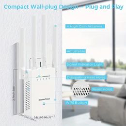 1pc Boost Your Home Wi-Fi Signal Up to 9000 Sq.ft & 35 Devices - Easy Setup WiFi Extender & Booster