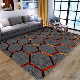 Carpets 3D Optical Illusion Living Room Carpet Bedroom Living Room Anti-slip Floor Rug Soft Hallway Kitchen Floor Mats Home Decoration R230802