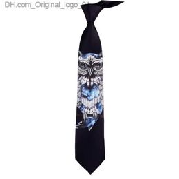Neck Ties Free delivery of new men's original design fun printed tie for boys and girls' birthday parties young gifts personalized owl neck Z230802