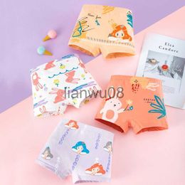 Panties 38 Years Old Girl's Underwear Cotton Class A Cartoon Fawn Red Panda Boxer Briefs 4pcs x0802