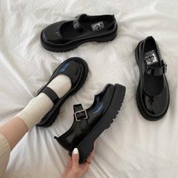 Dress Shoes Plus Size 43 44 Harajuku Lolita Shoe Japanese E Girl y Platform Cosplay Costume Student Mary Jane Black LN23 230801