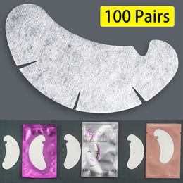 Makeup Tools 100 Pairs Eyelash Eye Patch Mat Gel Set U Shape Notch Sanitary Pads Lash Supplies Connect Mask Stickers 230801