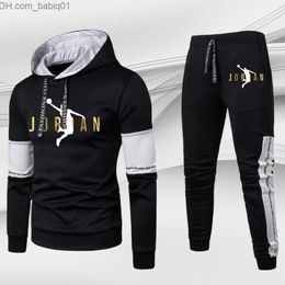 Men's Tracksuits Vintage Winter Sports Cloth Luxury Suit Outdoor Warm Skiing Men's Hoody Sweatshirt+Pant Basketball Tracksuit Running Male Outfit T230802