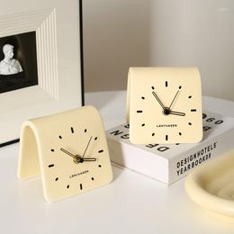 Wall Clocks Creative Table Ceramic Clock Simple Home Ornaments Living Room And Bedside Mute Desk