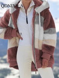 Women s Fur Faux Winter Coat for Women Oversize Long Teddy Bear Warm Thickening Fleece Coats Jacket Sleeve Top 230801
