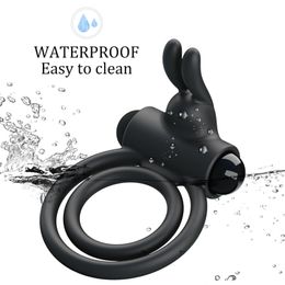 Cockrings 1pc Cook Ring vibritor Waterproof Vibrator Soft Vibrating Ring Training Ring for Men Longer Lasting Multi Modes 230801