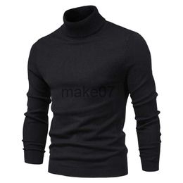 Men's Sweaters 10 Colour Winter Men's Turtleneck Sweaters Warm Black Slim Knitted Pullovers Men Solid Colour Casual Sweaters Male Autumn Knitwear J230802