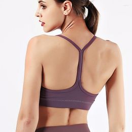 Yoga Outfit NWT Open Back Sports Push Up Bra Without Underwire Woman Running Fitness Backless Vest For Women Gym Wear Imitation Brands