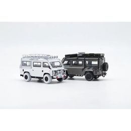 Diecast Model Master 1 64 Defender Van Camper Complimentary Accessories Alloy Diorama Car Collection Miniature Carros Toys 230802