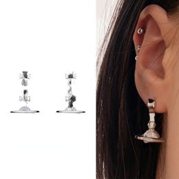 Glass Ball Three-Dimensional Earrings Female Niche Design Earrings 925