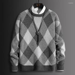 Men's Sweaters Sweater Imitation Mink Fleece Youth Fashion Trend INS Korean Version Handsome Versatile Knitted Underlay Shirt