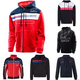 Motorcycle Team Hoodies Autumn Men's Fashion Sweatshirts Motorcycles Sportswears Zip Up Racing Jacket Logo Printed Men Pullover Fleece Warm Coat