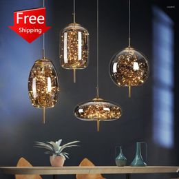 Pendant Lamps Modern Led Lighting For Kitchen Dining Room Restaurant Shop Hanging Lamp Bedroom Decoration Lights Glass Lustre Home