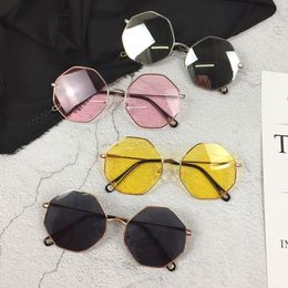 Sunglasses Frames 2023 Luxury Round Colour Metal Curved Temples Eyewear Ocean Rimless Fashion Sun Glasses Ladies UV400 230802