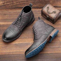 Boots 39-48 Men's boots Brand Comfortable Ankle Boots High Quality Outdoor Motorcycle Boots #AL636 L230802