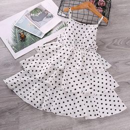 Girl Dresses Girls' Dress Summer 2023 Fashionable Wave Dot Strap Children's Princess Wear